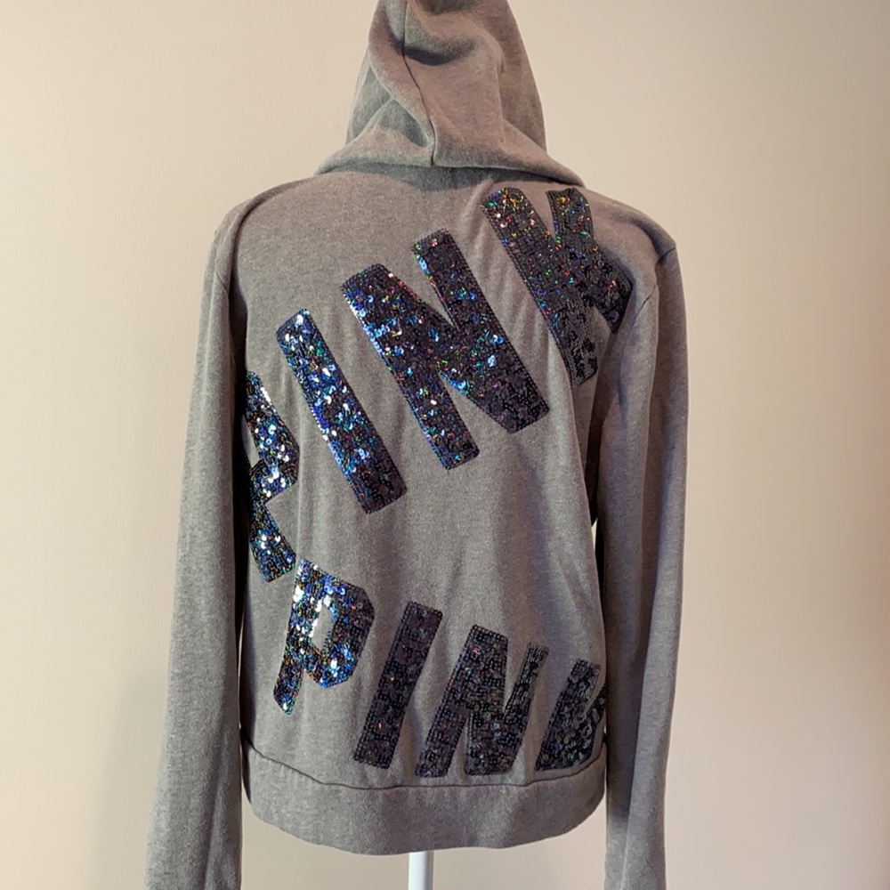 Pink Victoria's Secret full zip hoodie